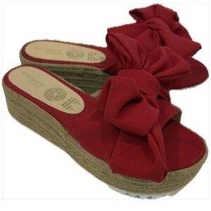 Circo Red Espadrille Slide Sandals